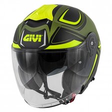 GIVI HELMA X.22 PLANET HYPER MATT BLACK/MILITARY GREEN/YELLOW